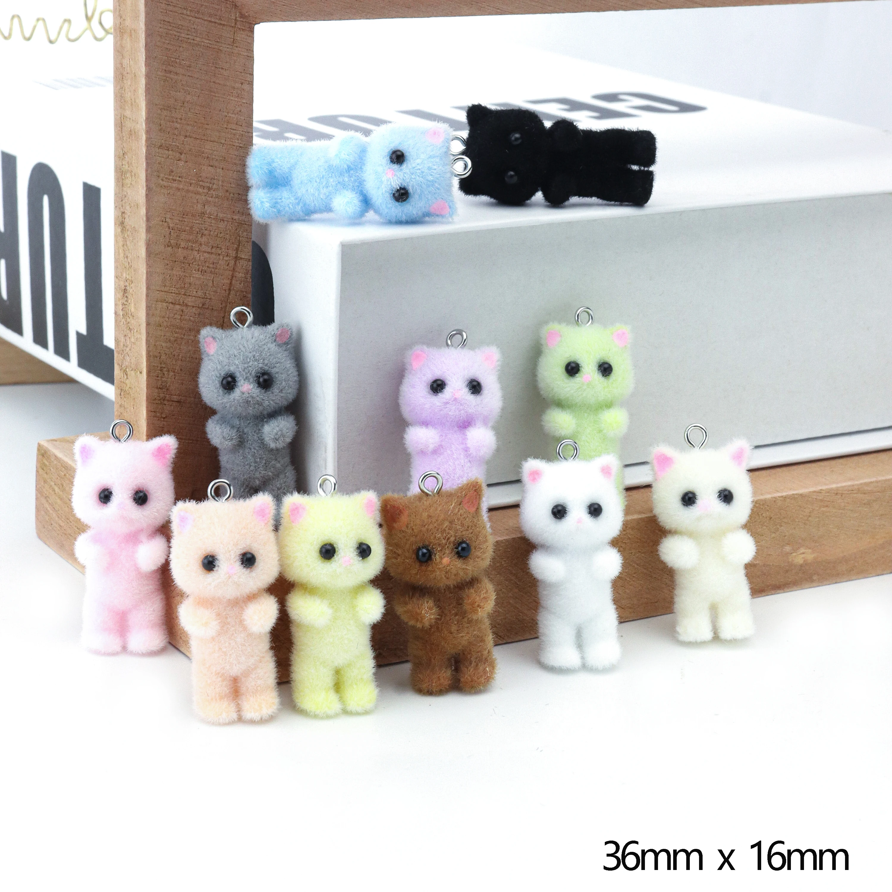 33PCS Cat Pendant Kawaii 3D Fl - Resin Art Pendant recension och pris