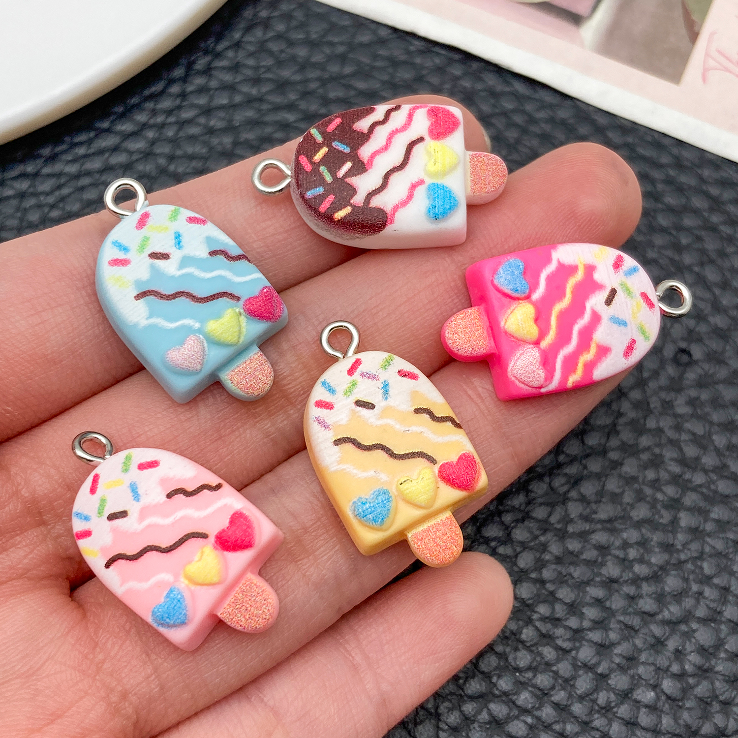 5/10pcs Cute Fashion Resin Acr - Resin Art Pendant recension och pris