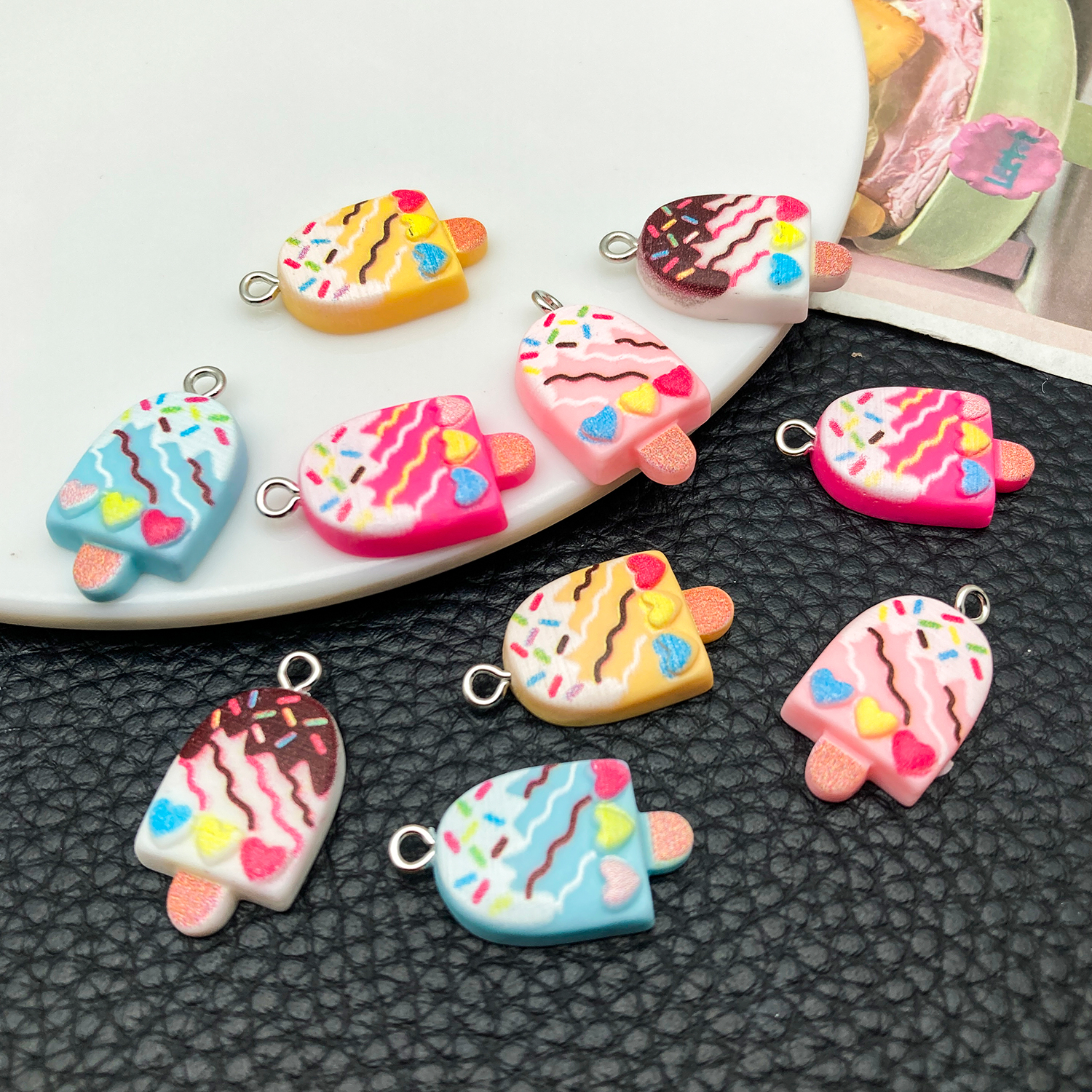 5/10pcs Cute Fashion Resin Acr - Resin Art Pendant recension och pris