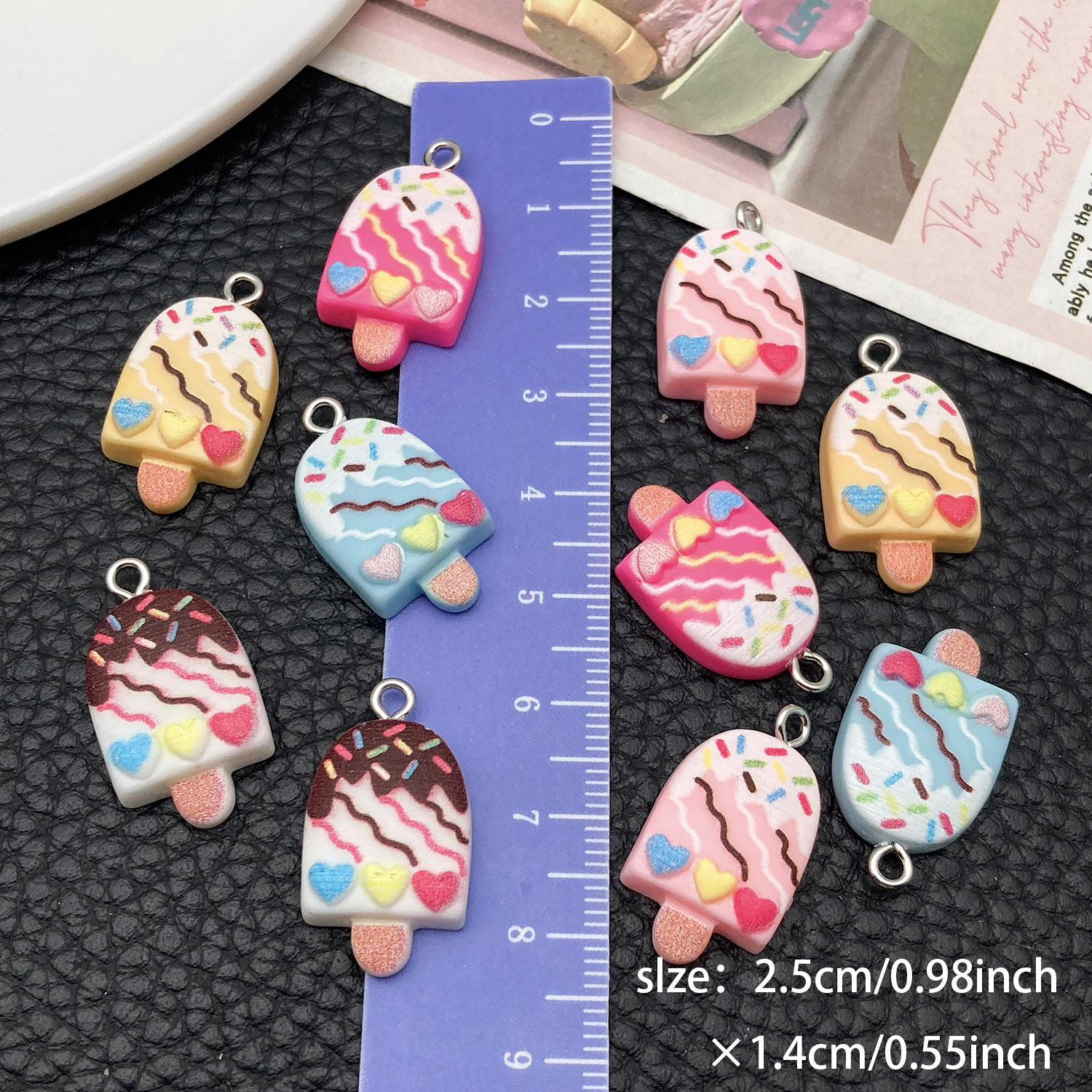 5/10pcs Cute Fashion Resin Acr - Resin Art Pendant recension och pris