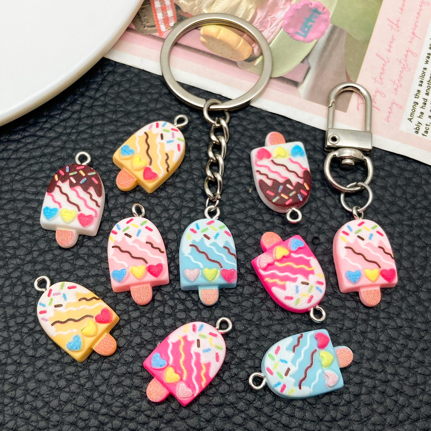 5/10pcs Cute Fashion Resin Acr - Resin Art Pendant recension och pris