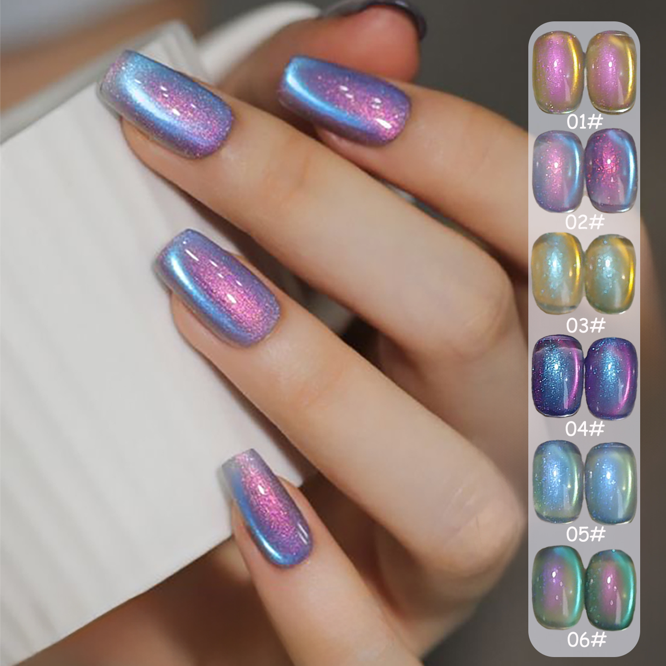 1pcs PSK Arctic Light Cat Eye  - Resin Art Purple recension och pris