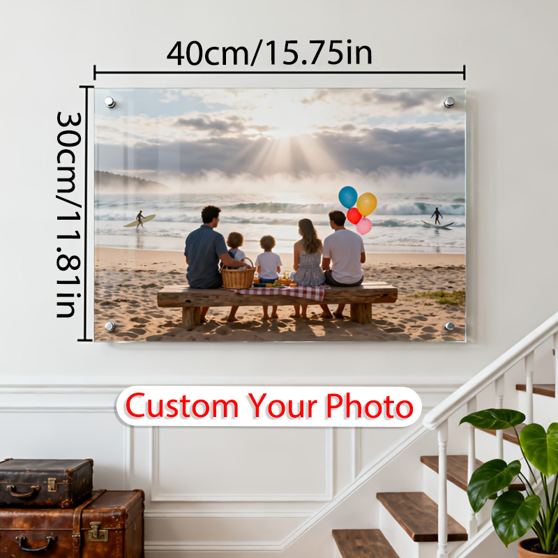 1Pc Custom Family Photo Acryli - Resin Art For Anniversary Gift recension och pris
