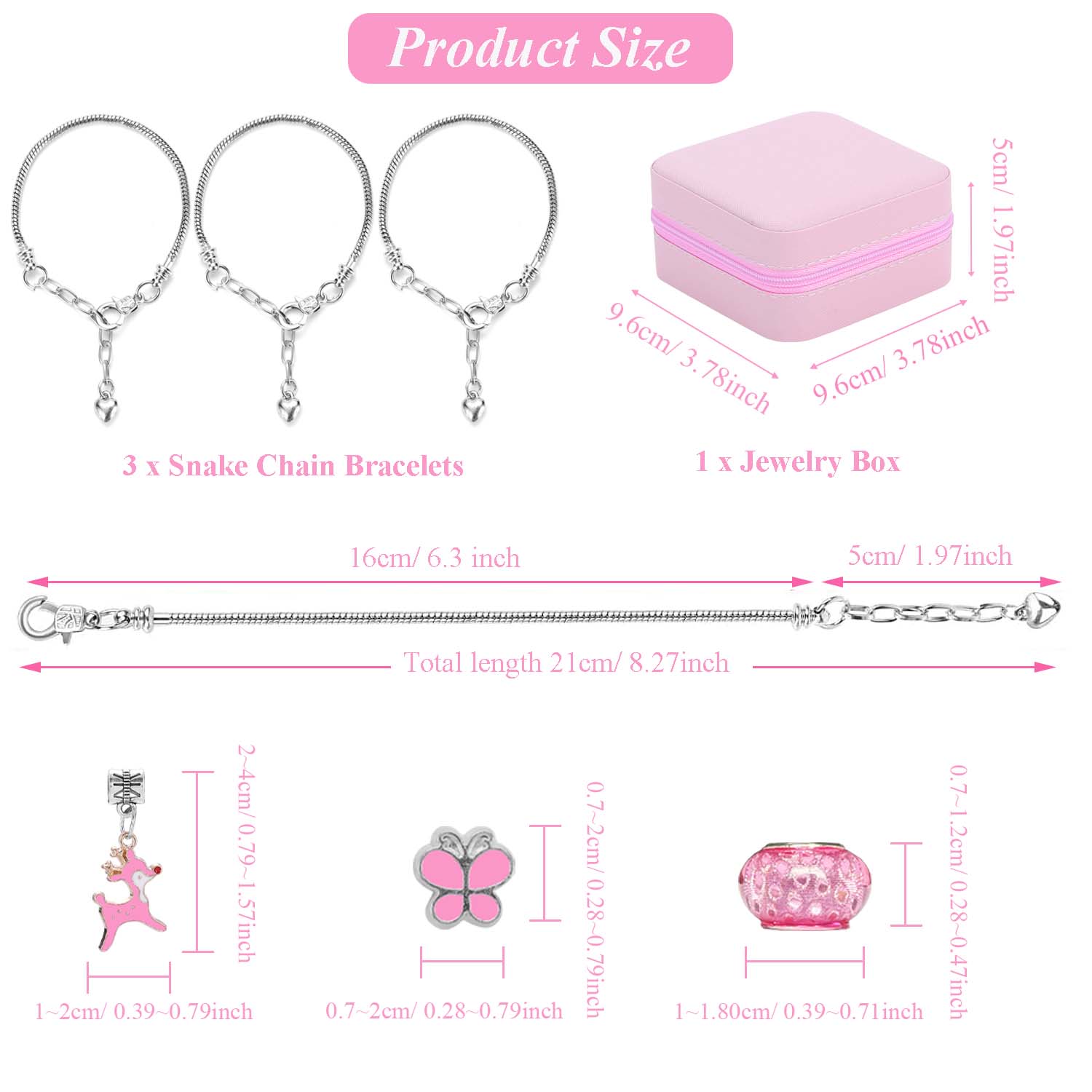 68pcs pink beaded jewelry set, - Resin Art Engagement recension och pris