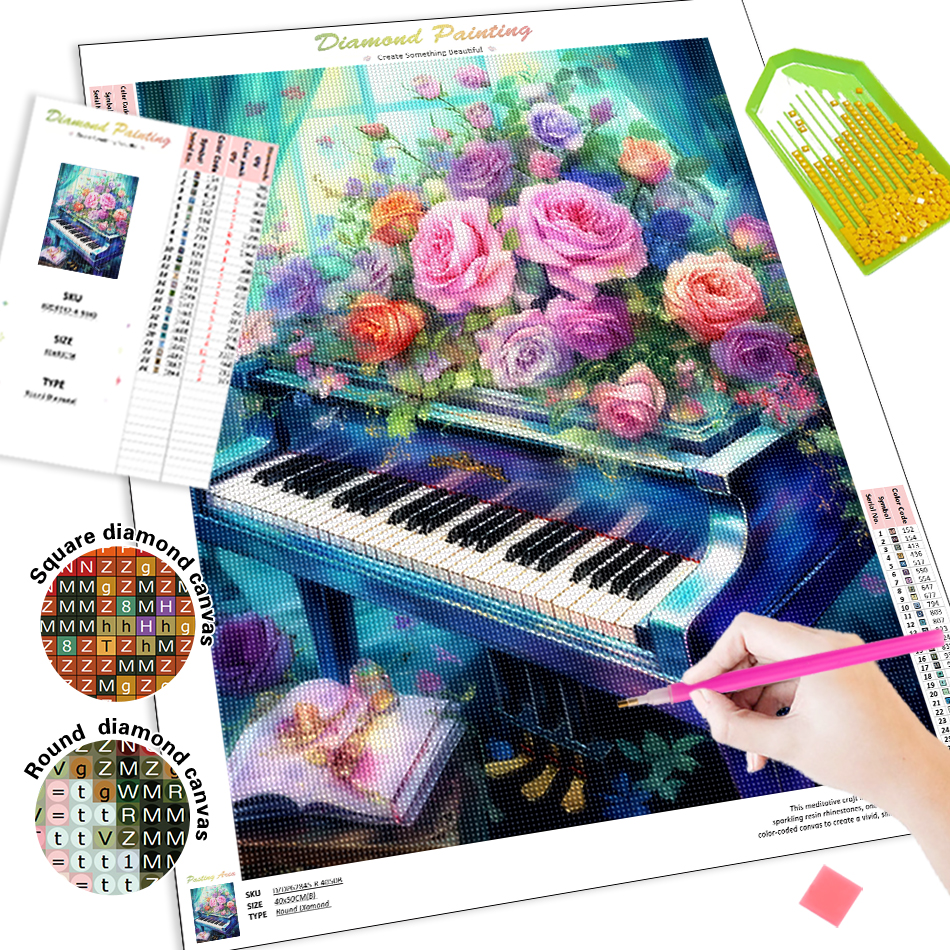 1pc frameless  Diamond Paintin - Resin Art Of Flowers recension och pris