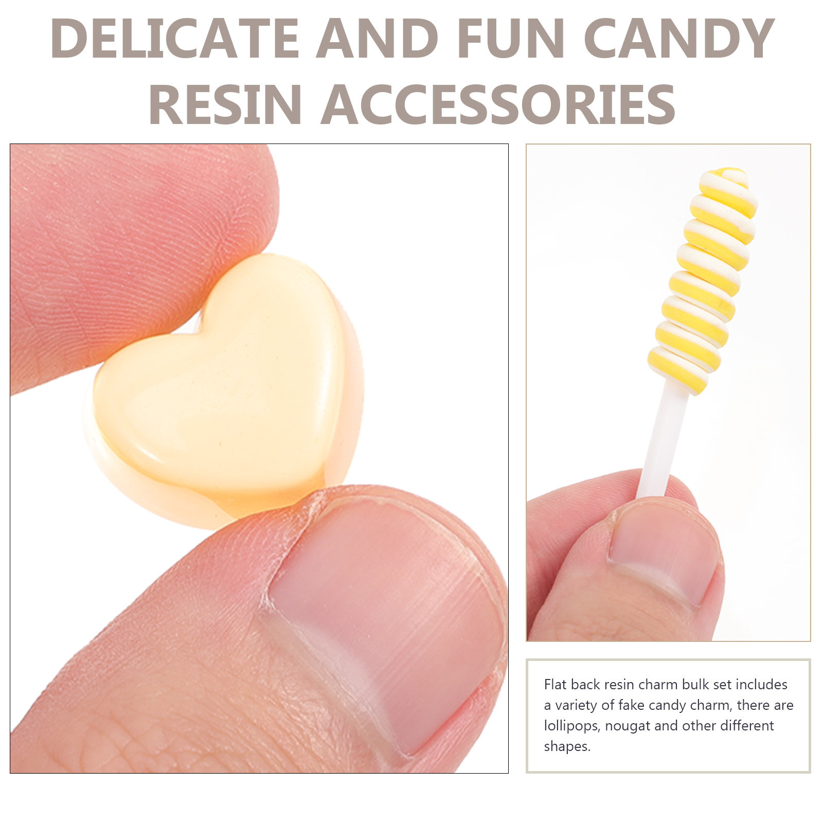 50Pcs Candy Resin Charms Bulk  - Resin Art Decor recension och pris
