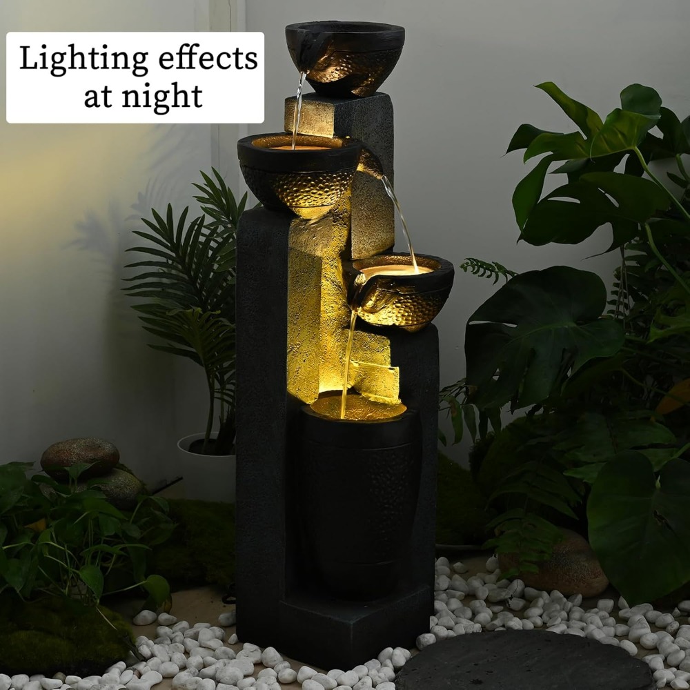 40''H 4-Tier Outdoor Garden Wa - Resin Art Decor recension och pris