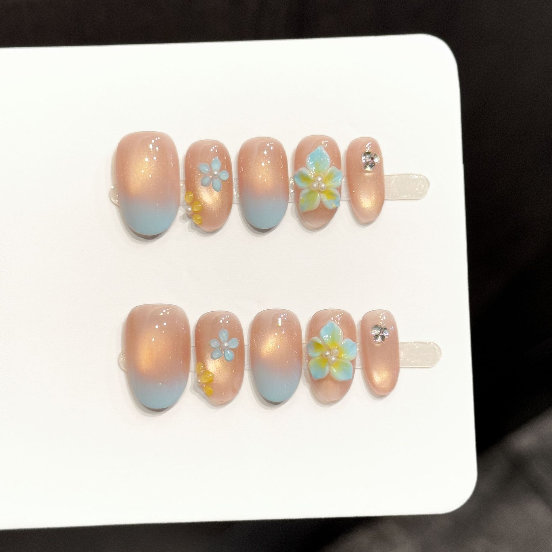 10pcs Pure Hand Pressed Short  - Resin Art Of Flowers recension och pris