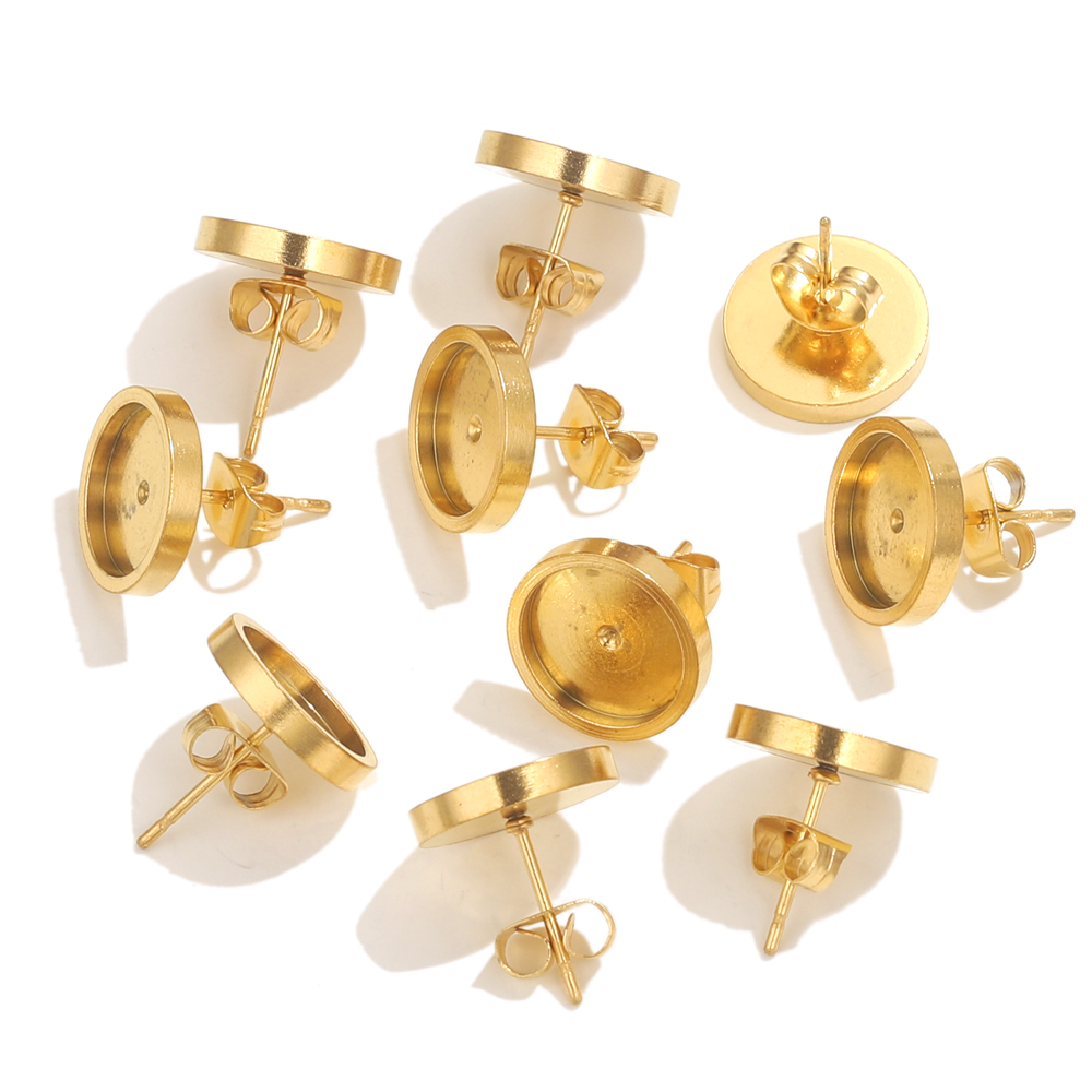 10pcs Stainless Steel Gold Ear - Resin Art Engagement recension och pris