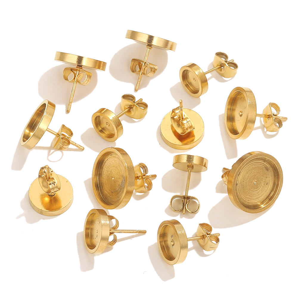 10pcs Stainless Steel Gold Ear - Resin Art Engagement recension och pris